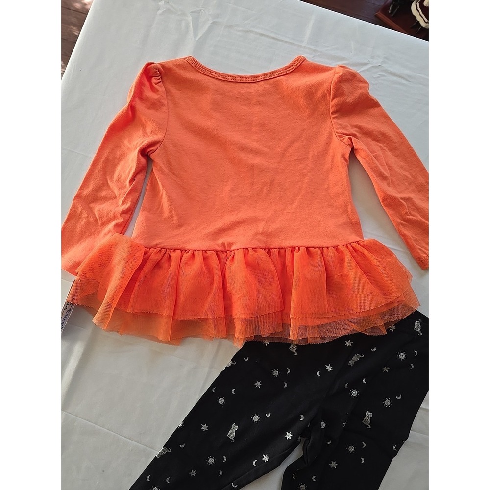 Nwt Carters Baby Girl 6 Months Orange Witch Tutu Halloween Outfit Pant Bodysuit - Picture 5 of 5